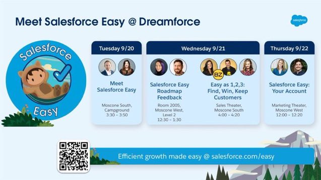 How do you streamline the power of @Salesforce into one unified experience across Marketing, Sales and Service? 

The 3 design principles of Salesforce Easy: 
1. Meet people where they are
2. Low walls, high ceilings
3. Bias towards simplicity 

Learn more at #DF22.