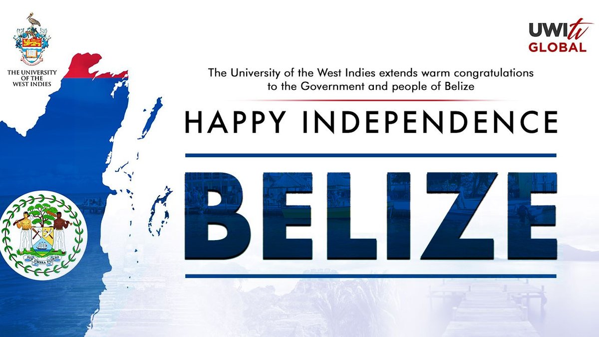 UWITv's tweet photo. Happy Independence to Belize! #UWITV #Belize #41YearsStrong https://t.co/NlwZbvgwIK