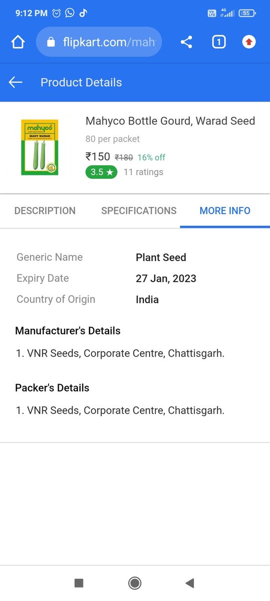 devendra_india's tweet photo. @Flipkart @flipkartsupport Please check and correct manufacturer's and packer's details for this product. https://t.co/a73zxNSXYK