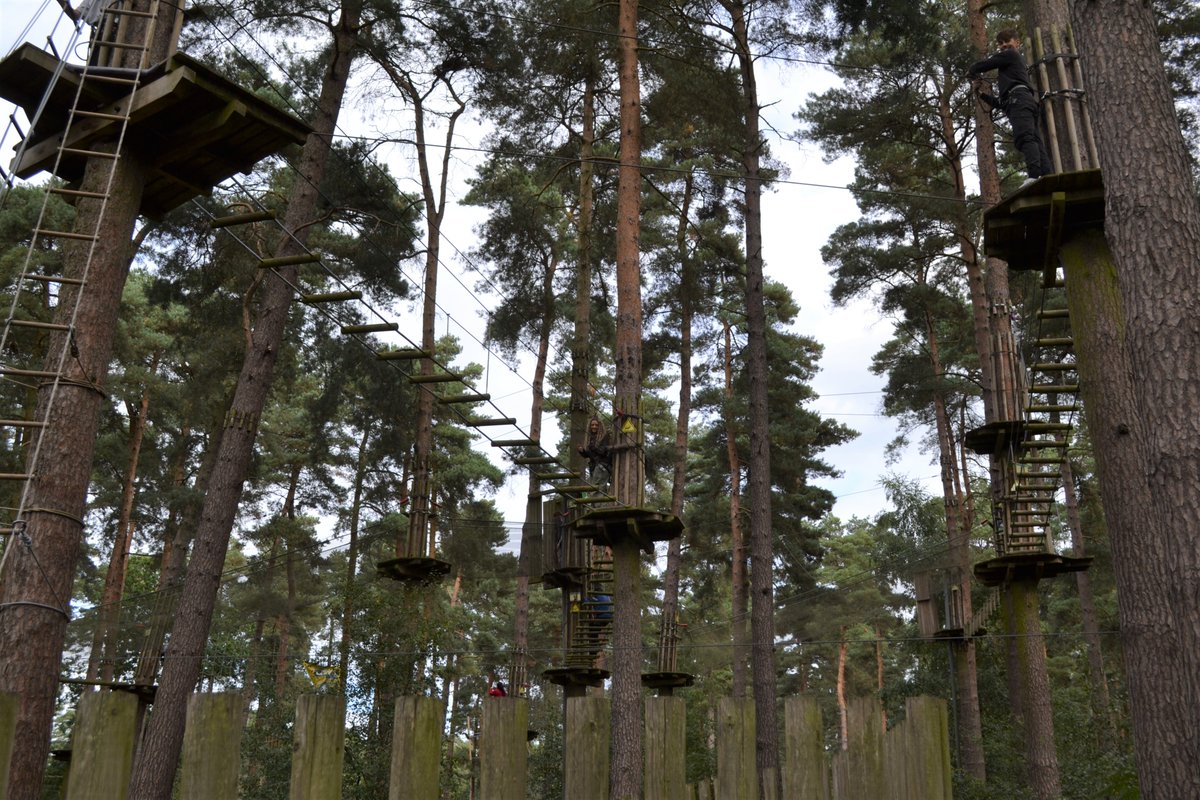 SGS6thForm's tweet photo. Wow, what a day! Teambuilding at GoApe Cannock. Lots of fun, smiles and bonding for the new Lower Sixth! #SGSLowersixth, #SGSSixthForm https://t.co/QPd8GMgQmE