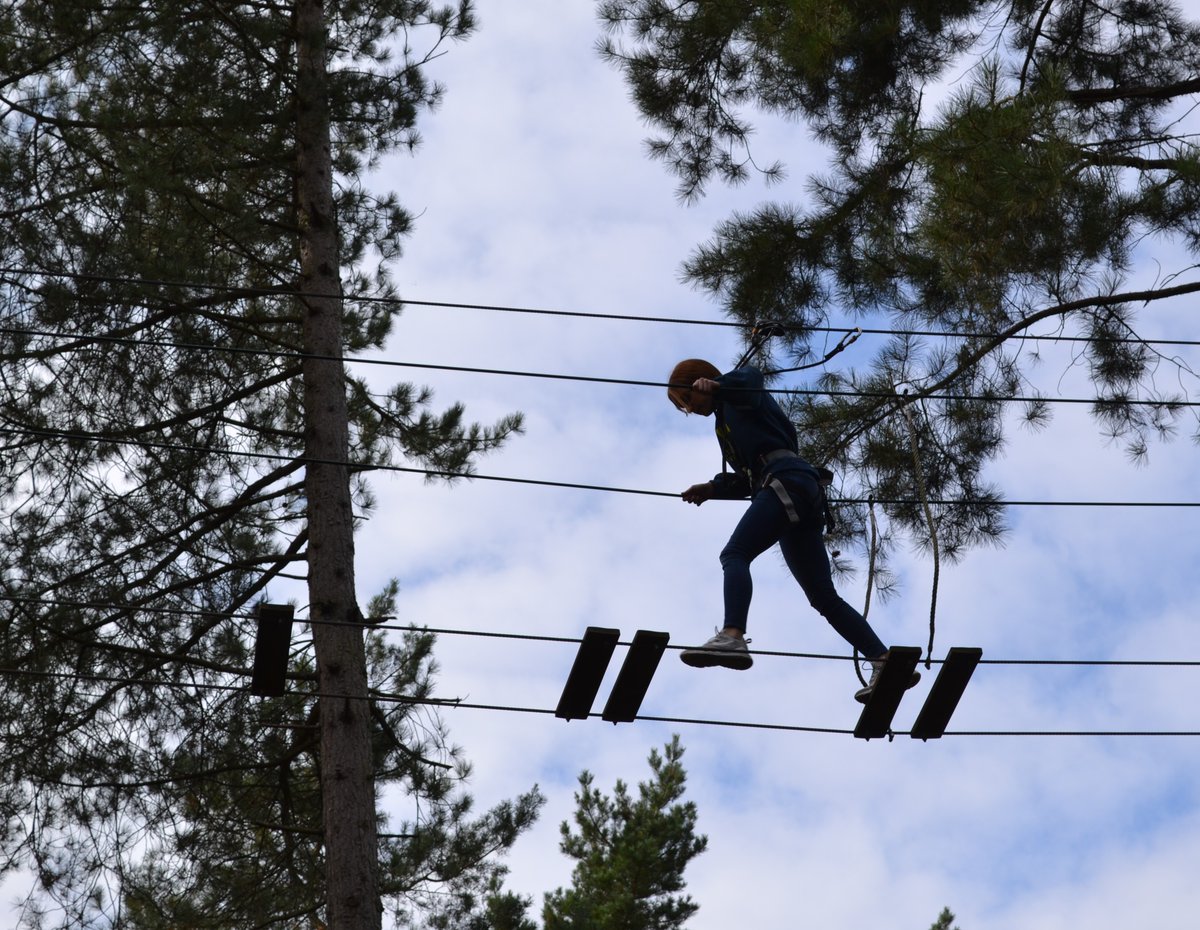 SGS6thForm's tweet photo. Wow, what a day! Teambuilding at GoApe Cannock. Lots of fun, smiles and bonding for the new Lower Sixth! #SGSLowersixth, #SGSSixthForm https://t.co/QPd8GMgQmE