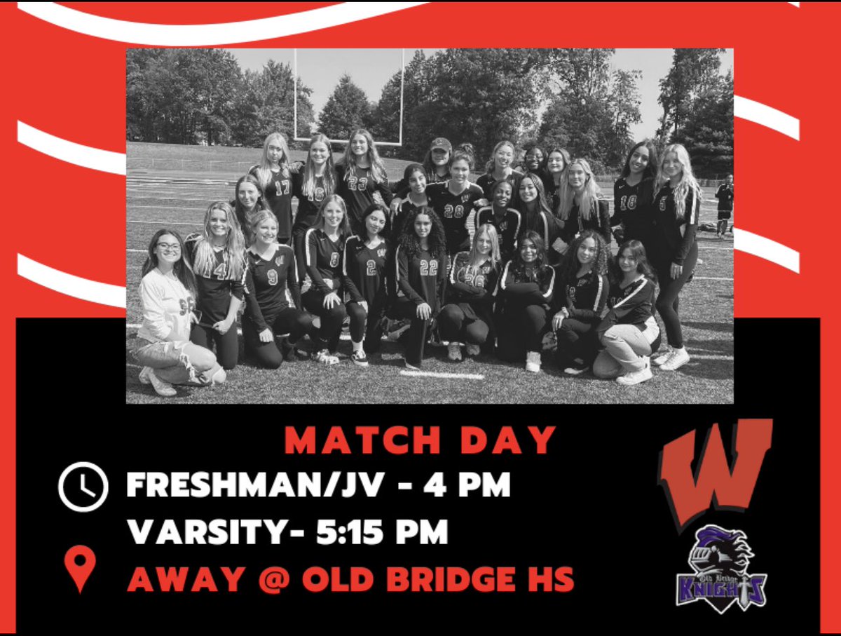 GAME DAY! Volleyball travels to Old Bridge for a 4pm start. All levels will be away! 🔴🏐⚫️ #WeAreBarrons