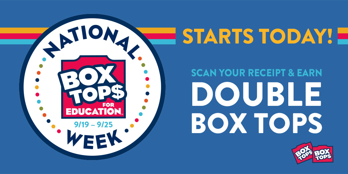 cedarpointpto's tweet photo. THIS WEEK when you buy Box Tops products and scan your receipts with the app, you’ll earn DOUBLE Box Tops for your school! Refer a friend during National Box Tops Week and you’ll BOTH earn $5 for your school when they scan their first receipt.
https://t.co/DL5JGMNUUl. https://t.co/iPQqnuNvmn