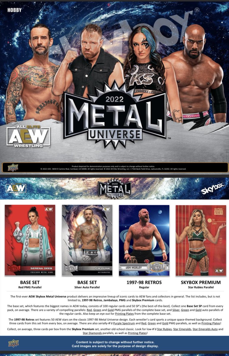 Wrestling Trading Cards on Twitter "First look at 2022 Skybox AEW