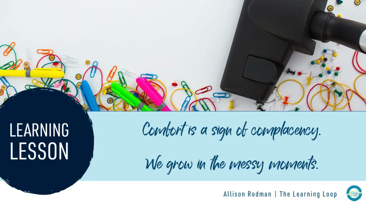 thelearningloop's tweet photo. Today's #personalizedPL #LearningLesson:

How have you pushed beyond your comfort zone this week? https://t.co/rj3fuc22vg