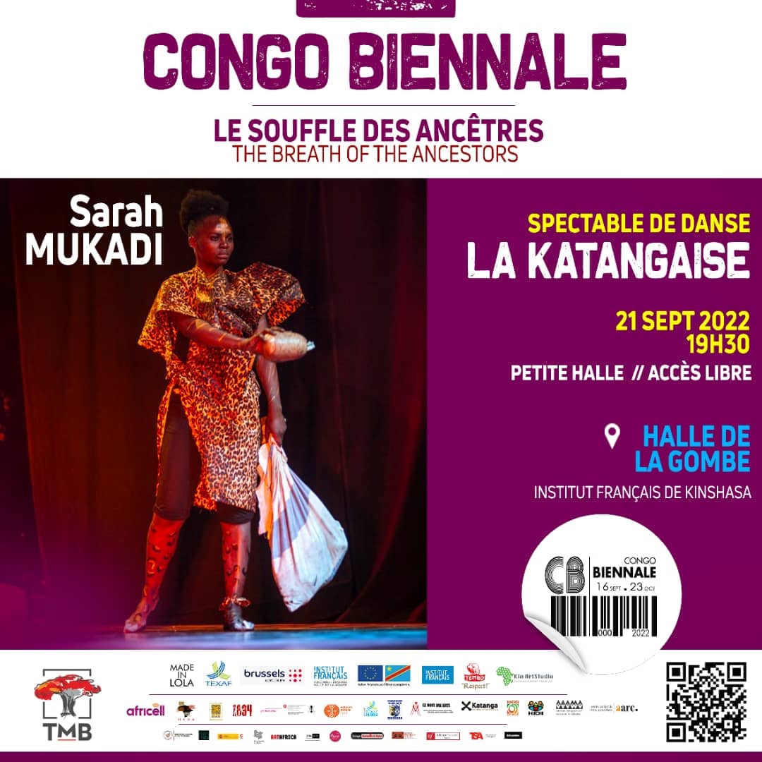 CongoBiennale's tweet photo. #CongoBiennale Spectacle de danse "La Katangaise", avec #SarahMukadi à la petite Halle de l'Institut Français de Kinshasa, ce 21 Septembre 2022 à 19h30. #Dance #ContemporaryDance https://t.co/bQdBQAzAFe