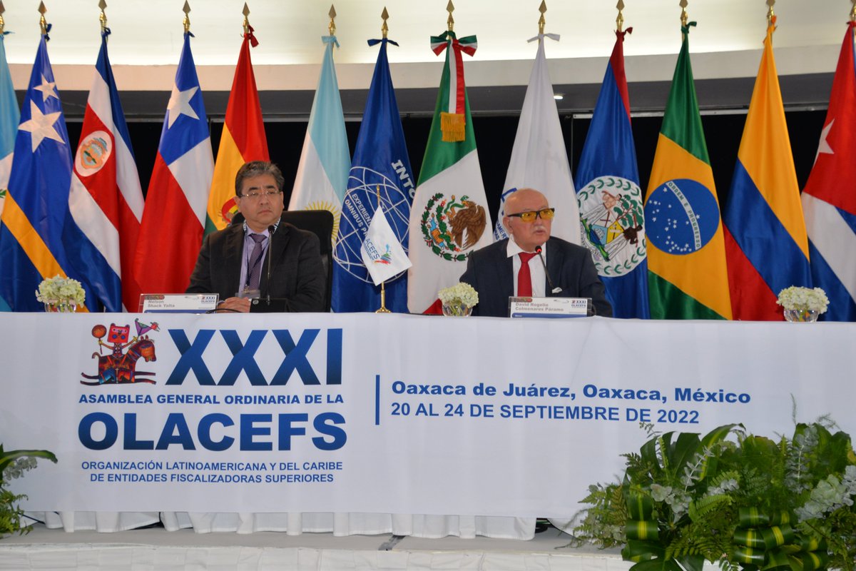 OLACEFS_oficial's tweet photo. #AsambleaOLACEFS
Presidente de la OLACEFS, Econ. Nelson Shack, realiza la apertura de las sesiones plenarias técnicas y sostiene que estos espacios permiten perfeccionar las capacidades de las #EFS participantes, así como estrechar los lazos de cooperación.
1/2 https://t.co/xvpMMxYV9w