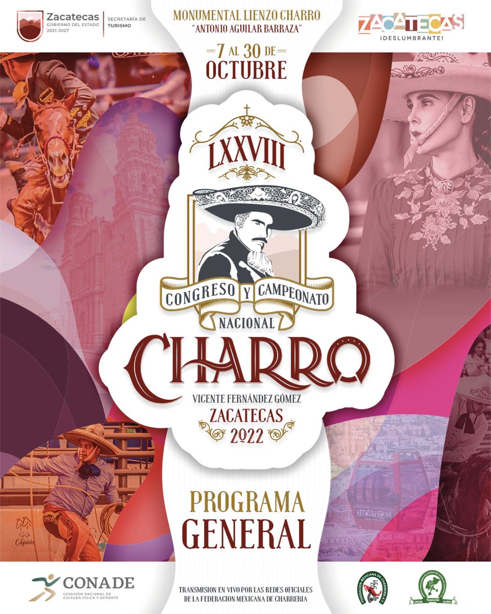 ahtziricardenas's tweet photo. #VicenteFernández #PorSiNoLoHabíanVisto
Ya falta menos para "Congreso y Campeonato Nacional Charro" en #Zacatecas en su honor y memoria.
¿Qué tal de bonito el cartel de @FMCharreria ?
La #Charrería que tanto amaba #DonChente y la suerte de #LaCala que tanto le gustaba. https://t.co/2sHlqHNboF
