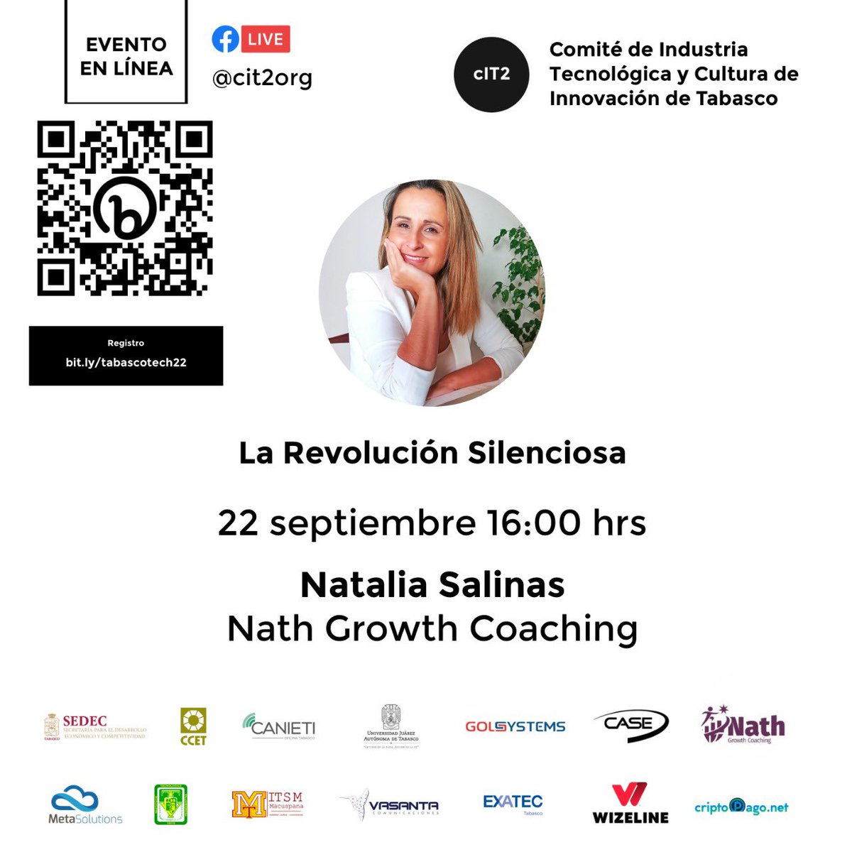 SEDEC_Tab's tweet photo. #SEDEC en colaboración del #CIT2 Comité de Industria Tecnológica y Cultura de Innovación lleva a cabo la 4ta edición del evento #TabascoTECH el cual expondrá conferencias en temas de la #Industria40⚙️
Registro👇
https://t.co/70Q9Ly6eZ6
Transmisión en vivo
https://t.co/I3e2J2XjyO https://t.co/XGIg8BEgTi