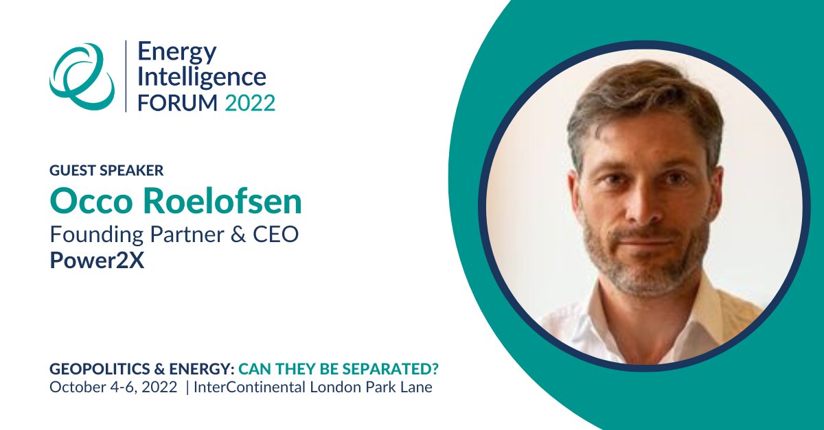 Energy Intelligence Forum (@ei_forum) on Twitter photo We are pleased to announce Occo Roelofsen, Founding Partner & CEO at Power2X as speaker at the 43rd Energy Intelligence Forum in London.
>> Register to join the conversation: bit.ly/3y36B3U
<a href="/power2x/">Power2X - Leading in Energy</a> #EIForum #energytransition #decarbonization #renewables #greenhydrogen We are pleased to announce Occo Roelofsen, Founding Partner & CEO at Power2X as speaker at the 43rd Energy Intelligence Forum in London.
>> Register to join the conversation: bit.ly/3y36B3U
<a href="/power2x/">Power2X - Leading in Energy</a> #EIForum #energytransition #decarbonization #renewables #greenhydrogen