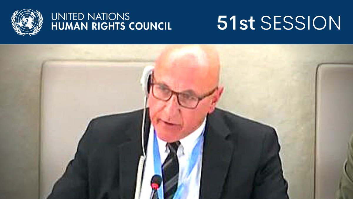 #HRC51 | Special Rapporteur on #Myanmar Tom Andrews updated the Human Rights Council on #WhatsHappeningInMyanmar: 

"Conditions have gone from bad to worse to horrific," he said. "Many in Myanmar have come to the conclusion that the world has forgotten them, or doesn’t care."