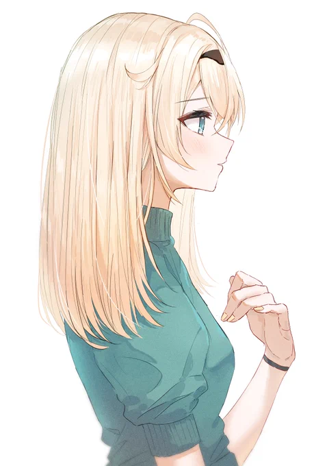 髪を下したいろはちゃん#いろはにも絵を 