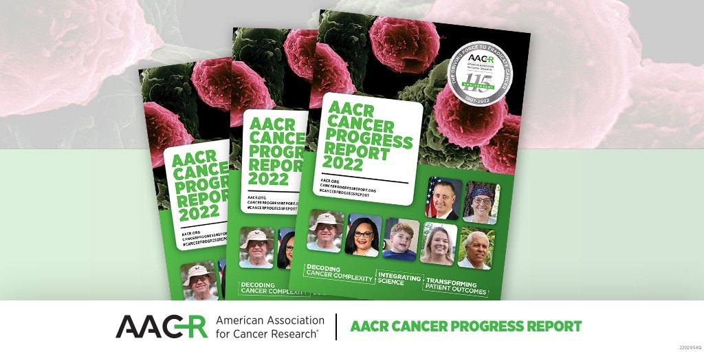 The AACR Cancer Progress Report 2022 is now available online. The report highlights advances against cancer over the past year made possible by federally-funded medical research. Learn more: 
bit.ly/3BYrHT1
#CancerProgressReport #ResearchSavesLives