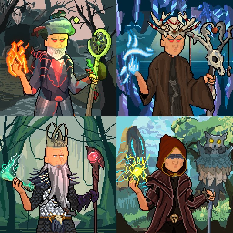 TheDruidsNFT's tweet photo. Which druid do you like best and which person or character would you love to see as a pixel druid?🧙‍♂️
#pixelart #NFTcollections #famouscelebrity #solanaNFTproject #thedruids https://t.co/hg8JeCu5S6