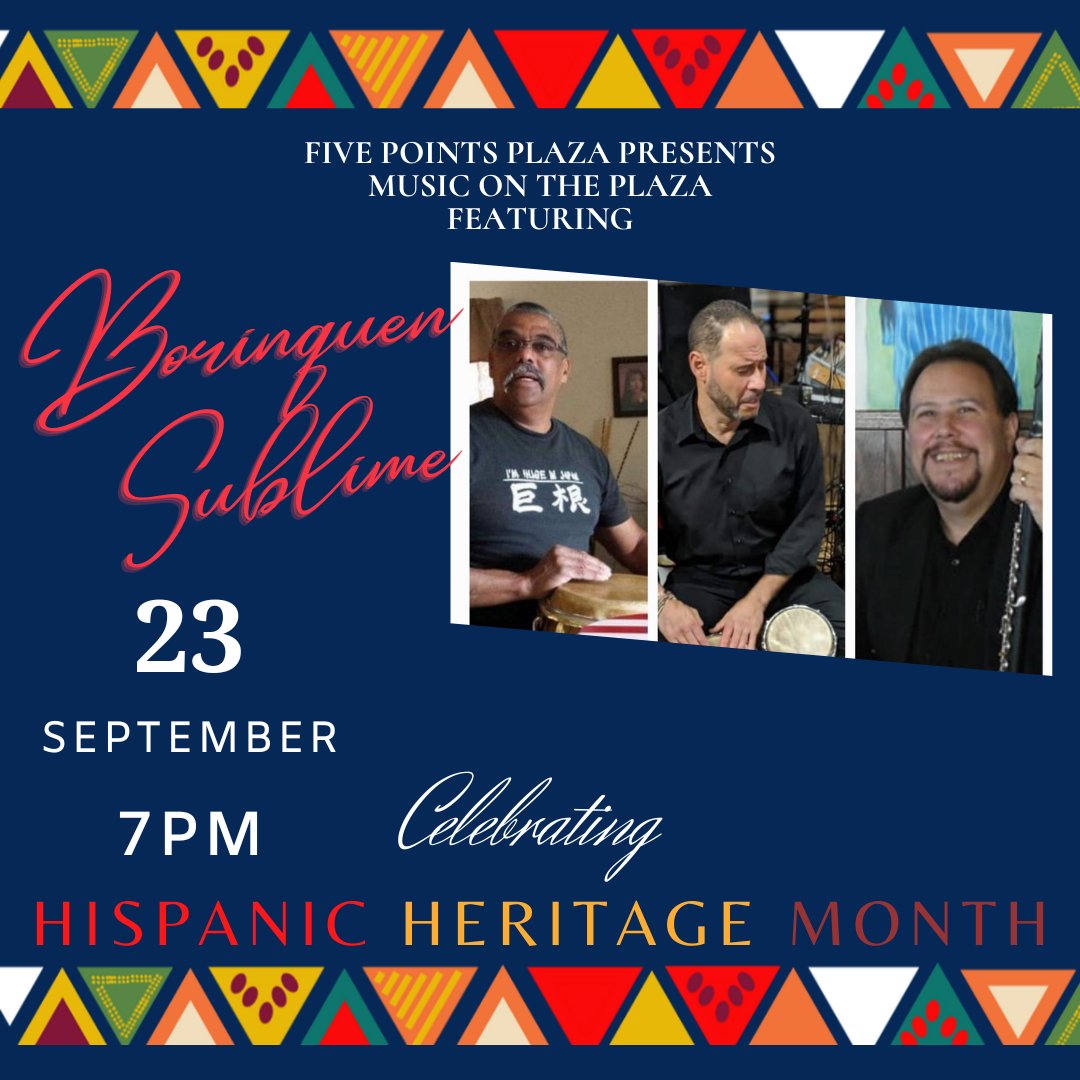 This Friday at FPP we are celebrating Hispanic Heritage Month with the fresh sounds from Borinquen Sublime. Join us on the amphitheater side by Church's Chicken to enjoy! Bring a snack and your dancing shoes.
