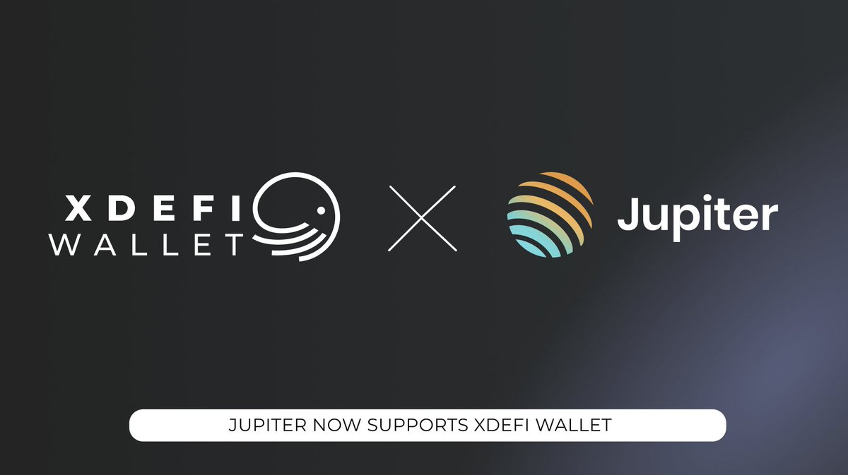 Ctrl_Wallet's tweet photo. 🐙 #XDEFI Wallet is now fully integrated on @JupiterExchange!

🪐#Jupiter is the leading swap aggregator &amp; infrastructure provider for @Solana, offering users the best token selection and best prices.

Try it yourself👇

🔗 https://t.co/UB6ByziZP9

#Solana #DeFi $XDEFI $SOL https://t.co/VvweH8XYK7