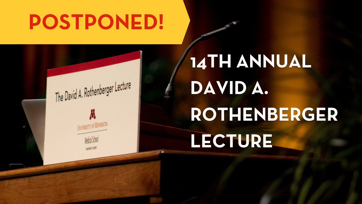Due to an unforeseen emergency, our Thursday, September 22, 14th Annual Rothenberger Lecture w/ Dr. Selwyn Vickers has been postponed. We will share details of the rescheduled lecture to take place before the year's end. For more information, please visit z.umn.edu/Rothenberger