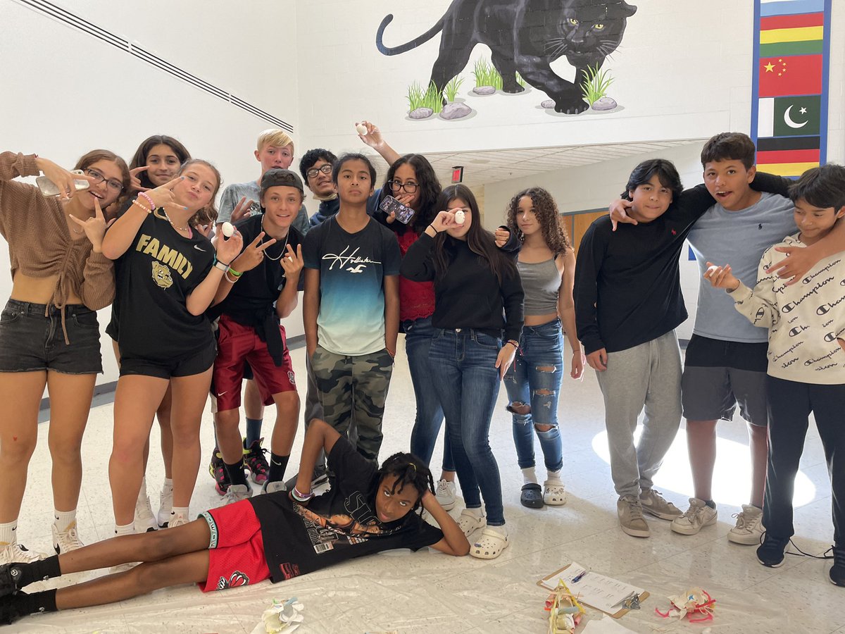 StoneMSPanthers's tweet photo. Winners of the protect egg experiment https://t.co/hkSDikLtsT