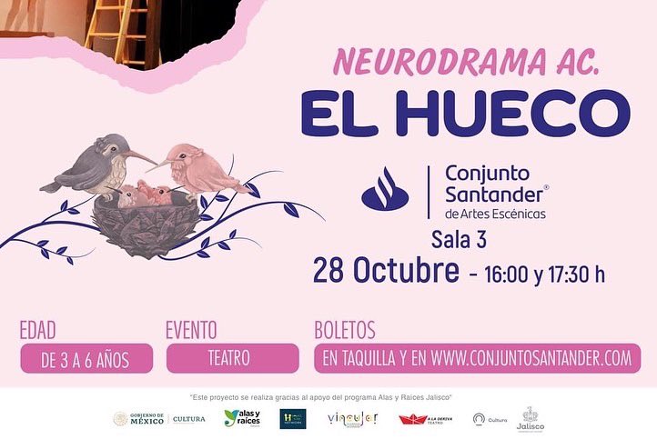 GdlTiempo's tweet photo. #TeatroInfantil
Regresa #ElHueco a #Guadalajara al @ConjSantander en el marco del #FITPA Festival de Teatro para Bebés @ALADERIVATEATRO
Este 28 de octubre funciones 16:00 y 17:30 hrs, duración de 40 minutos para niños de 3 a 6 años.
Boletos en https://t.co/oQkWmmzgaD https://t.co/fuFMz85Att