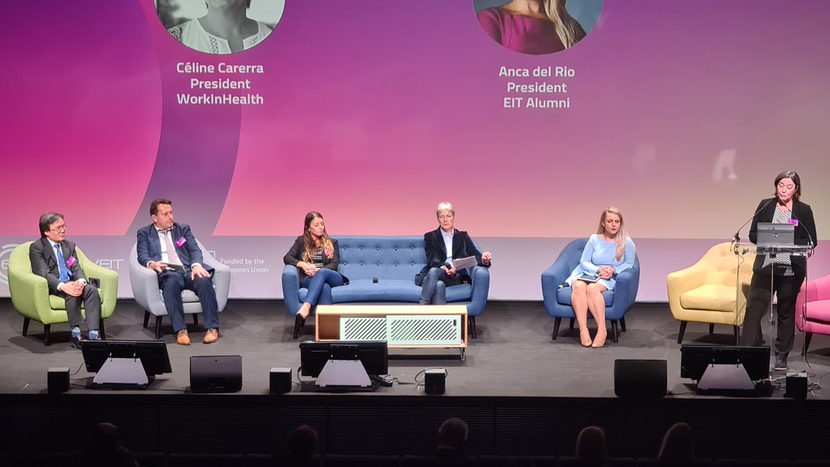For <a href="/celinecarrera/">Celine Carrera</a>, Director of Education <a href="/EITHealth/">EIT Health</a>:
1⃣ Education is an important vehicule for change &amp; quality improvement
2⃣ <a href="/EITeu/">European Institute of Innovation & Technology</a> is a fantastically rich and vibrant community 
3⃣ Collaboration is key

#INNOVEIT #HealthInAllPolicies #Health