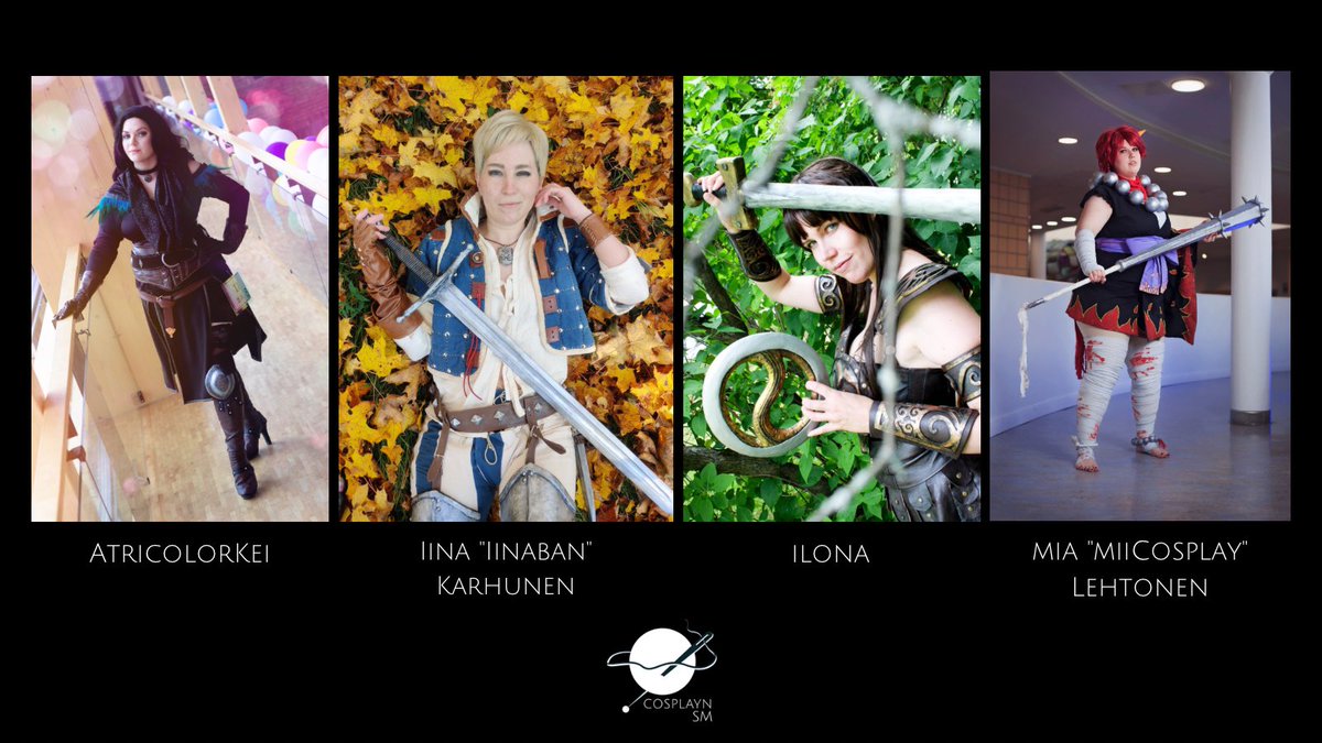 Cosplayn SM-kilpailujen 2022 yksilösarjan kisaajaesittelyt jatkuvat!
Tänään esittelyvuorossa ovat:

✨ AtricolorKei
✨ Iina ”Iinaban” Karhunen
✨ Ilona
✨ Mia ”MiiCosplay” Lehtonen

Loput kilpailijat julkistamme perjantaina.
 
Esittelyihin > cosvision.fi/cosplaynsm/sm-…