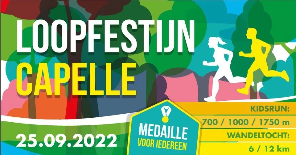 RuudGoedkoop's tweet photo. Loopfestijn Capelle! Zondag 25.09.22
Schrijf je nu in en doe a.s. zondag mee met een van de wandelingen en je kinderen met de Kidsrun! Zie je zondag! https://t.co/QWP5nXlouL https://t.co/5I8lB7E9QQ