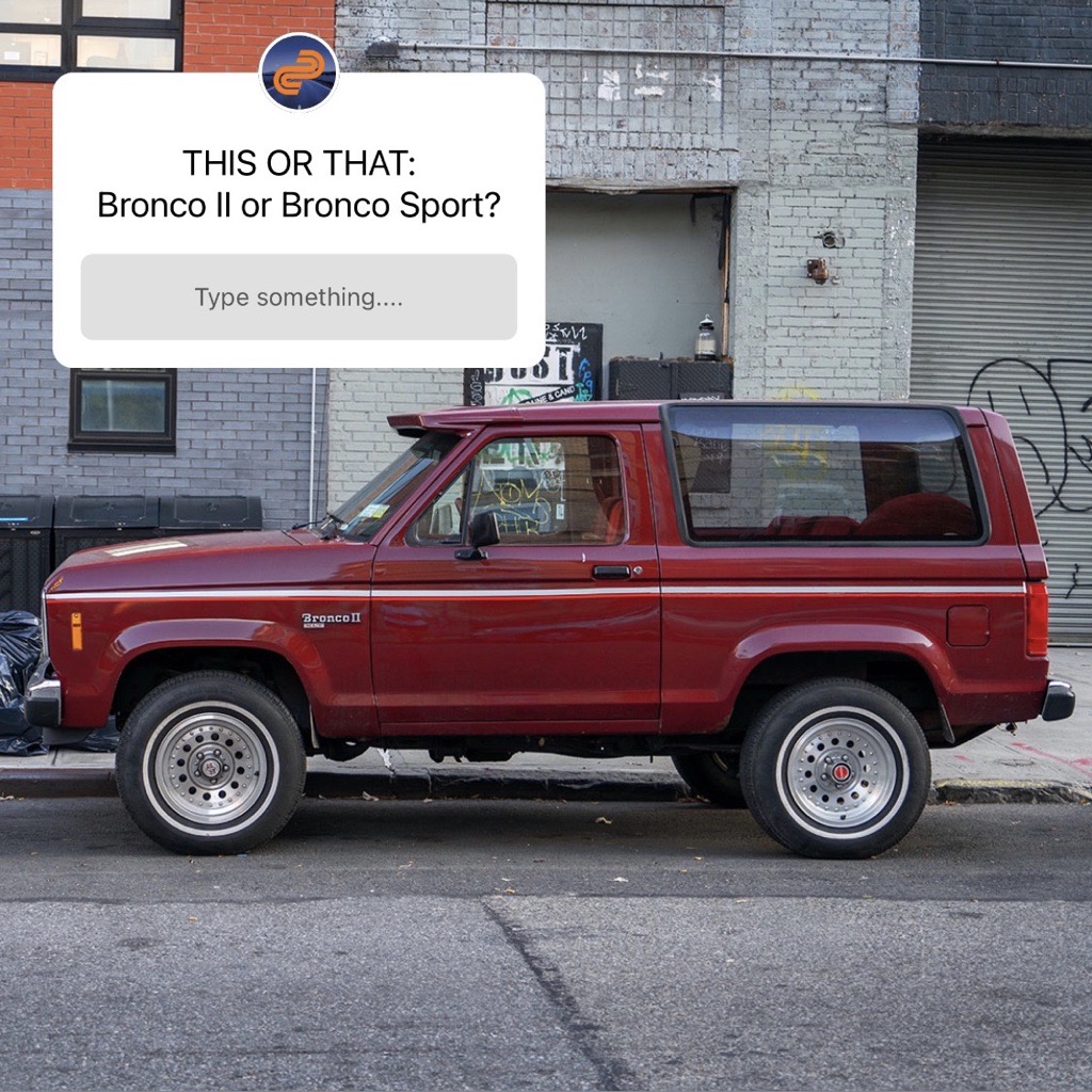 CarPartscom's tweet photo. THIS or THAT❓Baby Bronco Edition. Ford once again gives us the option for a "Baby" Bronco with the release of the Sport. you prefer the old Bronco II, or the updated Bronco Sport? Let us know in the comments. 👇 #FordBronco #BroncoSport #Bronco2 https://t.co/M6e569ts6K