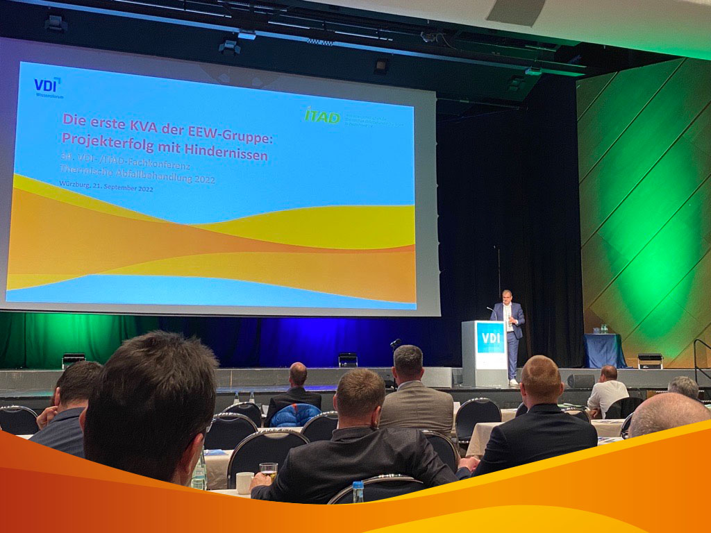 Konferenztag 1 der 34. VDI-/ITAD-Fachkonferenz zur Thermischen Abfallbehandlung 2022.

EEW-Projektleiter der KVA Buschhaus, Helge Goedecke, sprach in seinem Vortrag über den Weg der ersten #KVA der #EEW-Gruppe bis hin zum Projekterfolg.
Mehr zur KVA: energie-zukunft-helmstedt.de