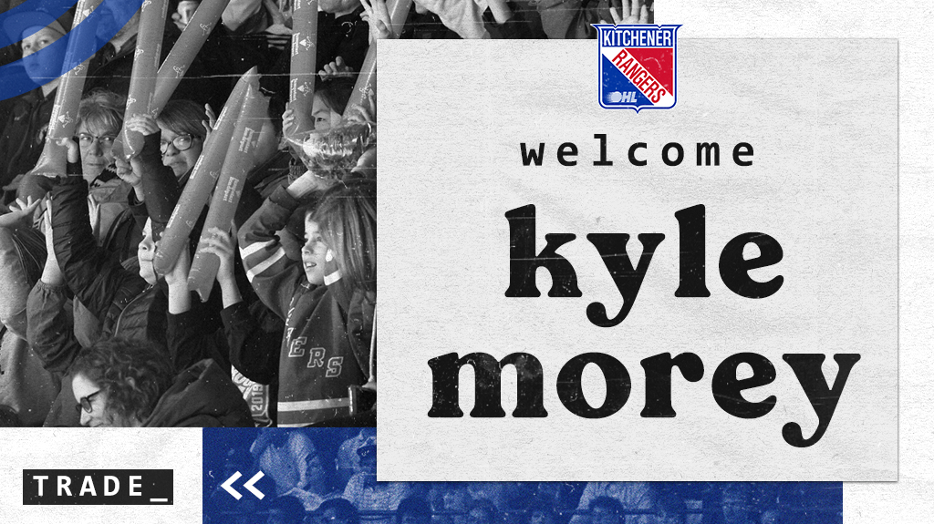 #OHLRangers acquire the playing rights of Kitchener-native Kyle Morey in trade with Owen Sound.

📰 Details: bit.ly/3Sir4sU

#RTown | #60YearsOfRangers