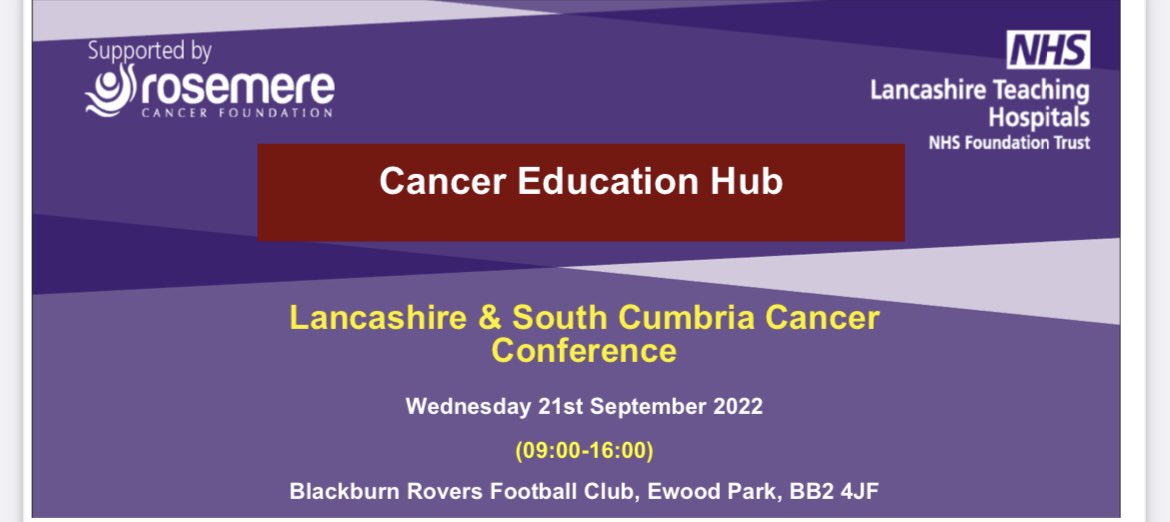 jussellis's tweet photo. Educational and inspiring day at the Lancashire &amp; South Cumbria Cancer Conference @LSC_CA_ALLIANCE https://t.co/s2kYO2dGqp