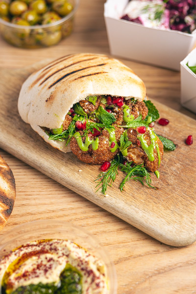 ldn_amber's tweet photo. Our Pita Pockets make for the ultimate lunch. Lamb shoulder, grilled chicken, or fried cauliflower stuffed pockets of pure deliciousness... Pair them with a choice of two of our salads for ยฃ15 and you've got yourself a feast of a meal! ๐ฅ #PitaPocket #TowerHamlets https://t.co/POxKpAUEzF