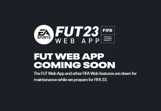 When is the FIFA 23 Web App being released?