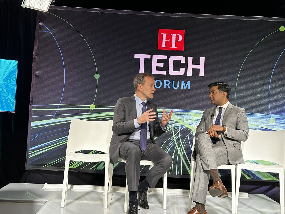 Diana_Marrero's tweet photo. “Democracy not only has to deliver but has to inspire” - @Kent_Walker, Pres of Global Affairs @Google speaking with @ForeignPolicy Editor @RaviReports on ways tech companies can help share information to bolster democracies, fight disinformation & safeguard elections #fptechforum https://t.co/VtQq8qIWTb