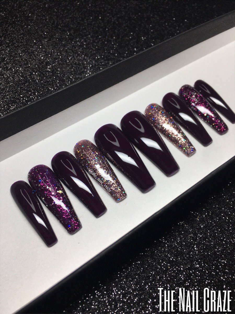 thenailcraze's tweet photo. Excited to share this item from my #etsy shop: Purple press on nails, Press on nails, Purple glitter nails, Purple nails, Press on nails purple #darkpurplenails #glitterpressons #solidcolorpresson #gothnails #witchynails #thenailcraze #pressonnails https://t.co/oeiVxRMGMy https://t.co/PFTHryTLFu