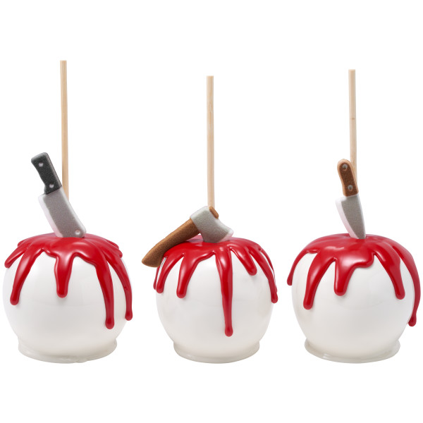FederalBakers's tweet photo. Get your Michael Myers on decorating sweet treats this Halloween! 

Axe &amp; Cleaver decorations @FederalBakers while supplies last

(below pic featuring axe/cleavers on candy apples)

#shoplocal #federalbakers #buffalo #buffalony #halloween #bakingandcakedecoratingsupplystore https://t.co/tG22m4nUAp
