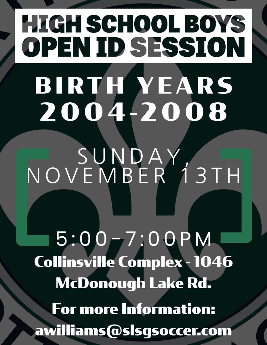SLSGILSoccer's tweet photo. Attention High School Boys 📣💥

The date is set for our ECNL IL Open ID Session 🙌

Sign up using the Linktree in bio 📥 https://t.co/bByCXxmh4m