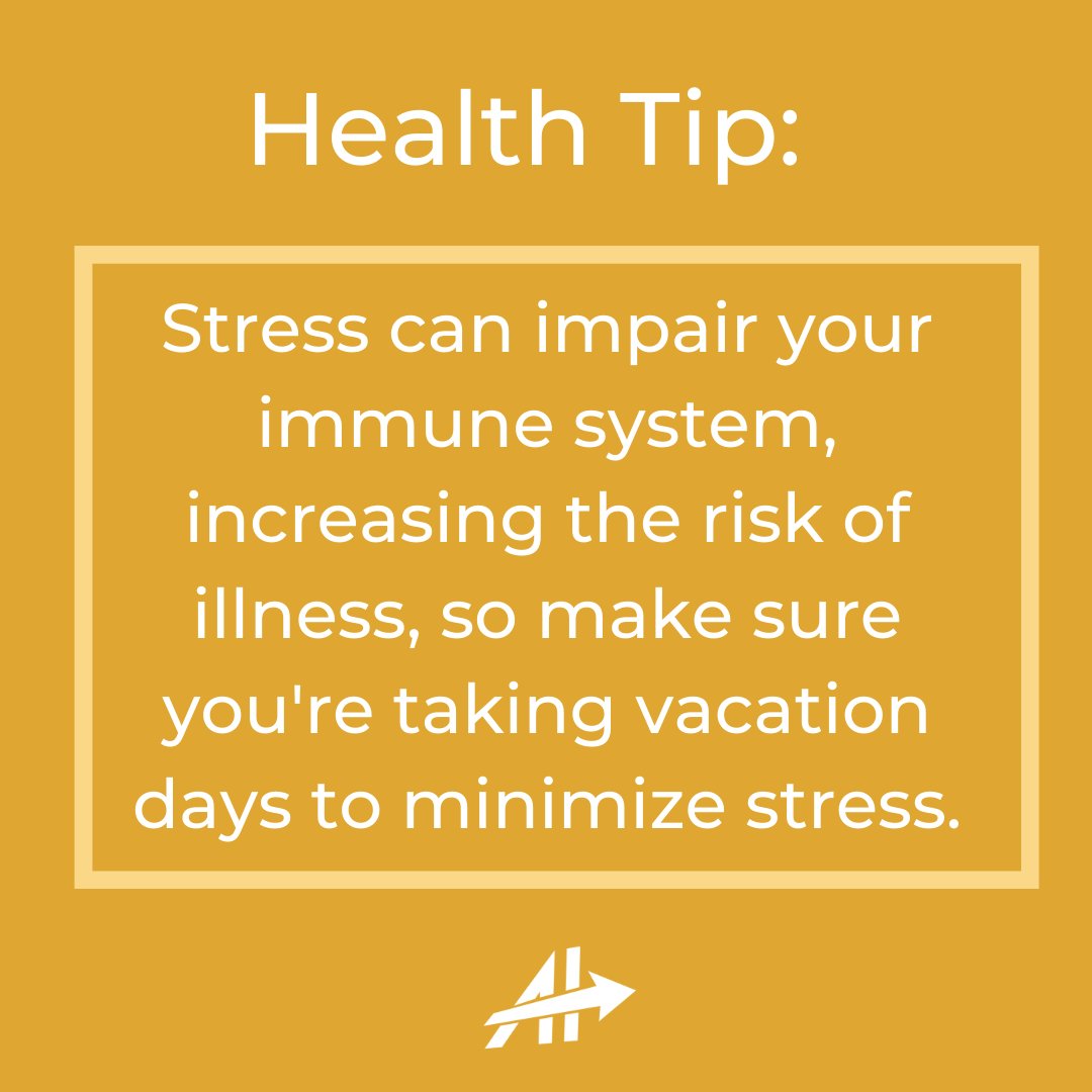 AdvancedHires's tweet photo. Some people don't realize how important it is to actually take the #vacationdays you're offered a year. Longer breaks from work can help improve stress &amp; prevent #burnout.  Read ways to handle stress at work: https://t.co/jT5fzDMPj1

#healthtips #workplacetips #takebreaksfromwork https://t.co/vkJf2oXQpJ