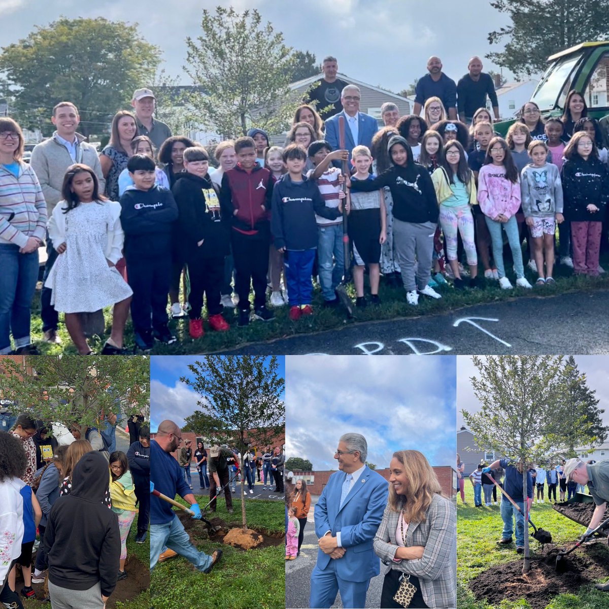 mayorbobdasilva's tweet photo. Today the City of East Providence Parks Division, the Orlo Avenue School, @EProvPlanning, EP Urban Forest, the EP Tree Commission and Pace RI partnered to plant 10 trees on the Orlo Ave School Property. https://t.co/cVfH4LrlkH
