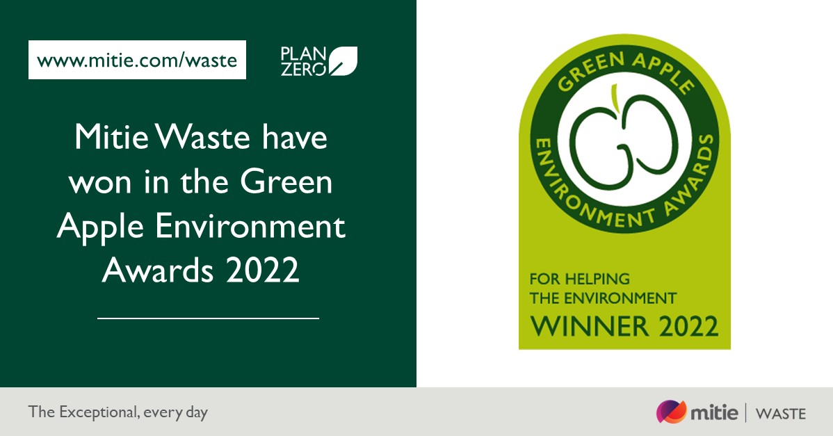 MitieWaste's tweet photo. We are delighted to announce that we have won 7 awards from the Green Apple Organisation. 

Thank you to our Mitie Waste team who have always ensured the best environmental practices are in place for our clients!

Find out more here> https://t.co/1Fv1ZurKsJ

#Sustainability https://t.co/O4A82yD21Z