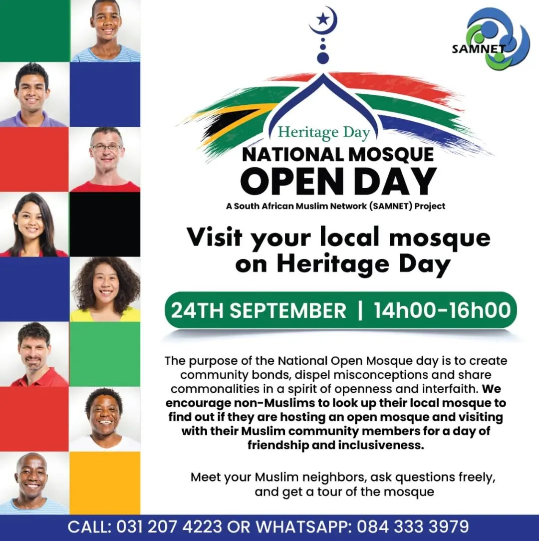 Hungryforhalaal's tweet photo. National Mosque Open Day had been running for six years and after a two-year hiatus is back. It will take place as it does annually on 24 September, Heritage Day in South Africa. Get more information here: https://t.co/7xvcoPo6ob
#HFH #hungryforhalaal #mosqueopenday #heritageday https://t.co/ZdrL8nojv3