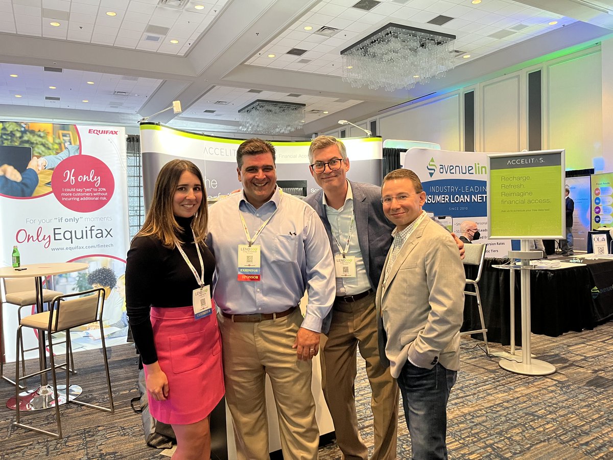 Accelitas's tweet photo. Check out these highlights from LEND360! We had some fun times at our booth with some great folks in the lending industry. In case you missed your chance to chat with us at the show, feel free to schedule a call with us here: https://t.co/iLdgoCsGmR

#LEND360
#lendingindustry https://t.co/dJCacAcz2X