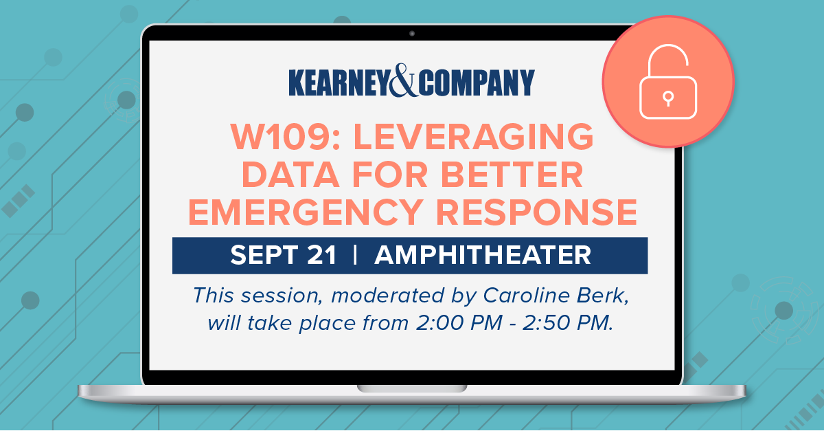 Kearneyandco's tweet photo. This afternoon, Kearney Principal Caroline Berk will moderate session W109: Leveraging Data for Better Emergency Response at @AGACGFM #Fraud22! #LetsGoKearney #GovernmentAccounting #WhyKearney #AGA https://t.co/0rQGYP8A86