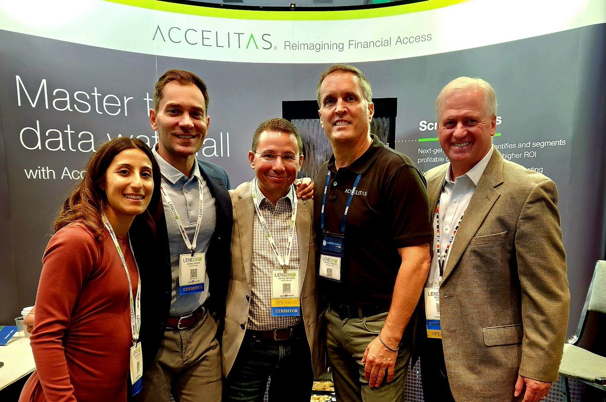 Accelitas's tweet photo. Check out these highlights from LEND360! We had some fun times at our booth with some great folks in the lending industry. In case you missed your chance to chat with us at the show, feel free to schedule a call with us here: https://t.co/iLdgoCsGmR

#LEND360
#lendingindustry https://t.co/dJCacAcz2X