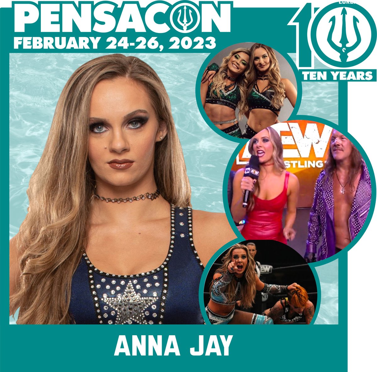 RealPensacon's tweet image. Wrestling Week continues with the newest member of the Jericho Appreciation Society - All Elite Wrestling&apos;s @annajay___  Anna Jay!