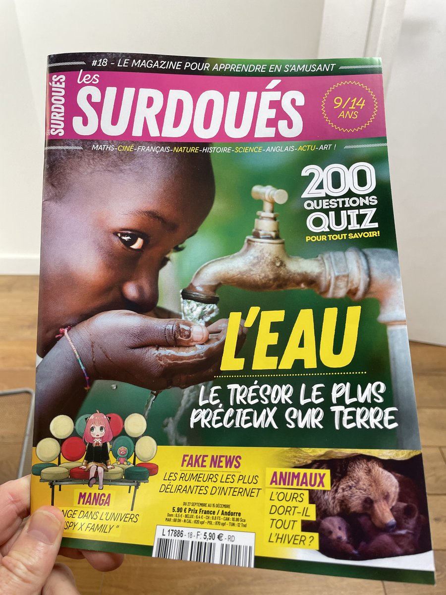 LesSurdouesMag's tweet photo. Le numéro 18 est arrivé à la rédaction !
Avec un grand dossier sur cette ressource indispensable à la vie : l'eau ! Comment fonctionne le cycle de l'eau, comment protéger cette précieuse ressource… Un numéro indispensable après cet été de sécheresse. https://t.co/9IDW0drb8k https://t.co/lf7kxCoBIF