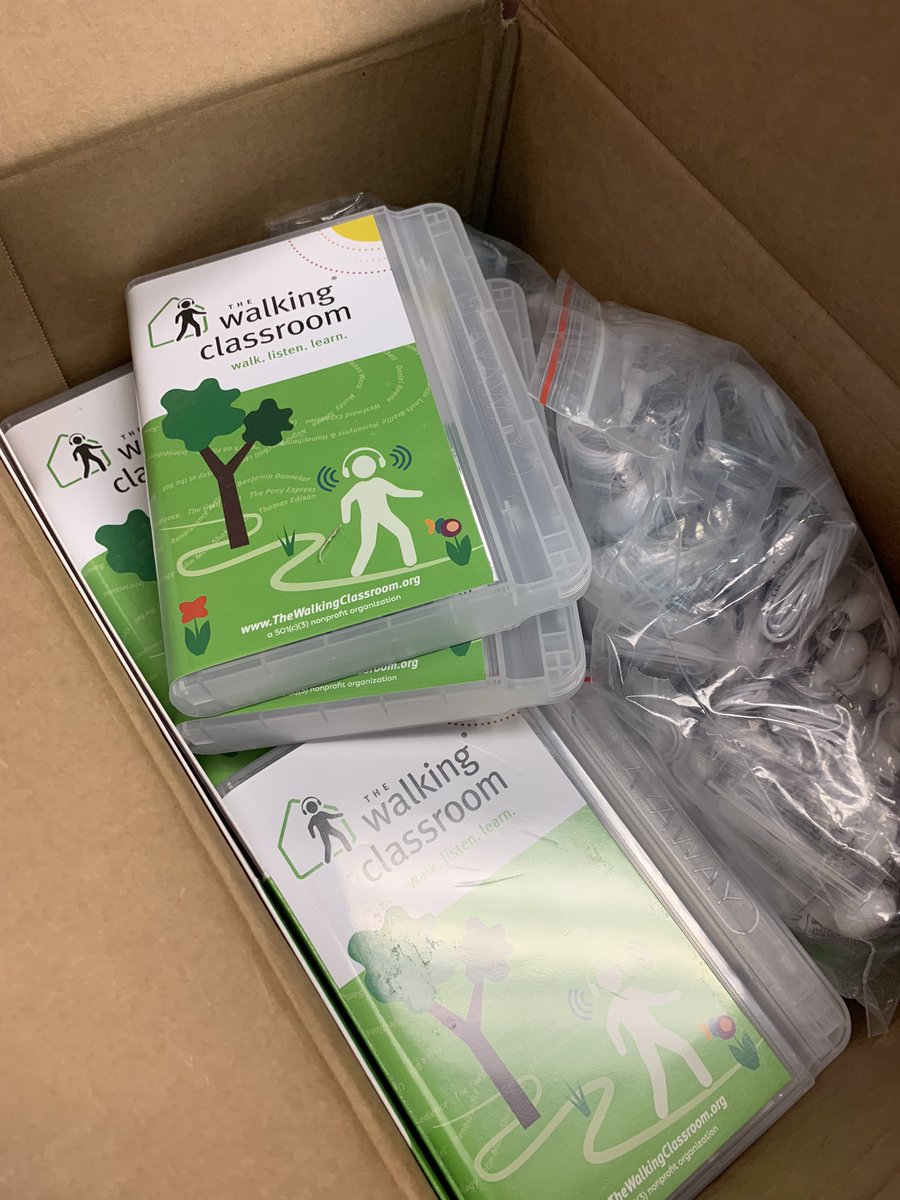 MMcmurtagh's tweet photo. My @walkingclassrm  arrived today! My class cannot wait to get started walking while learning! We took a practice walk this morning! @HealthierGen @Teach_Serve @CobbInTech https://t.co/FvaHgcrqoV