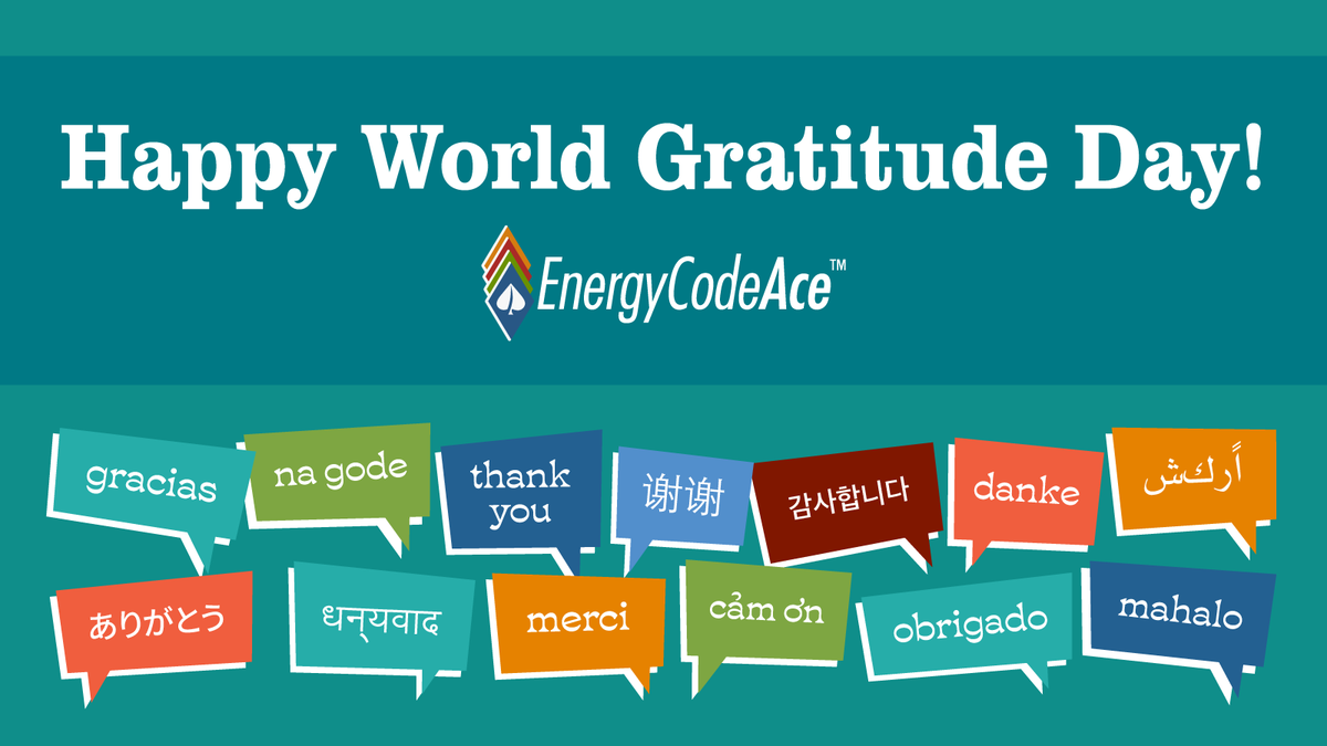 EnergyCodeAce's tweet photo. Do you remember? On the 21st night of September? That we are your one-stop shop for tools, training & resources for #CAEnergyCode? This #WorldGratitudeDay we’re thankful for all of you who are saving the world by hummin’ the tune of energy code compliance.
https://t.co/Cu4JQ9BLi2 https://t.co/G6YSGfAEF8