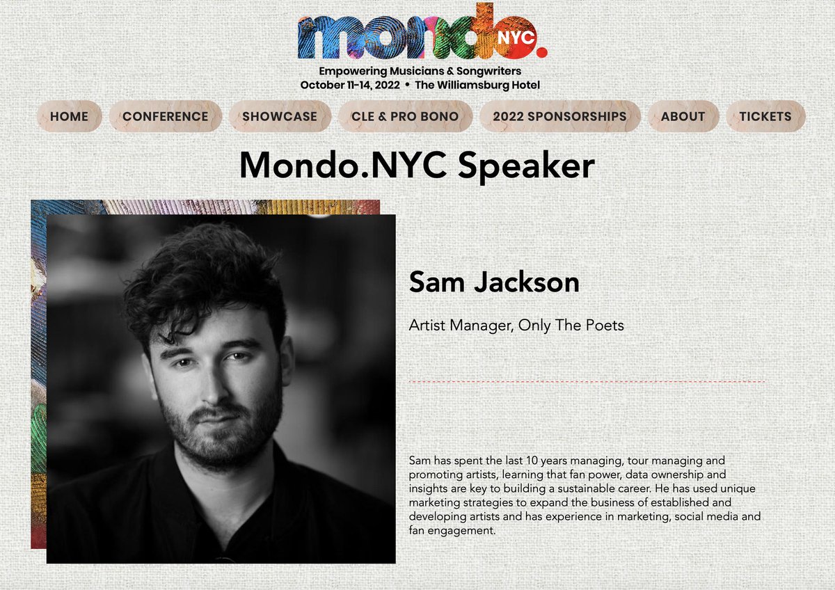 I’m speaking at a conference for the first time and it’s in New York 😅

Gonna be talking about
<a href="/onlythepoetsuk/">only the poets</a> and the journey so far

I really believe if you listen to fans and are able to contact them direct, fan power can really change everything for an artist.