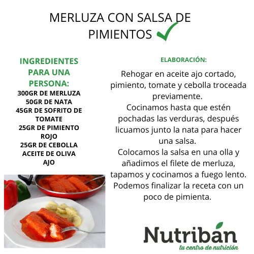 ☆ Nuestra #receta estrella de la semana.

☆ Porque pensamos en ti y en que tu alimentación sea lo más #deliciosa y #sana.

#dietistas #nutricionistas #planespersonalizados
#recetas #menúsfamiliares #merluza #salsas #connosotrospuedes