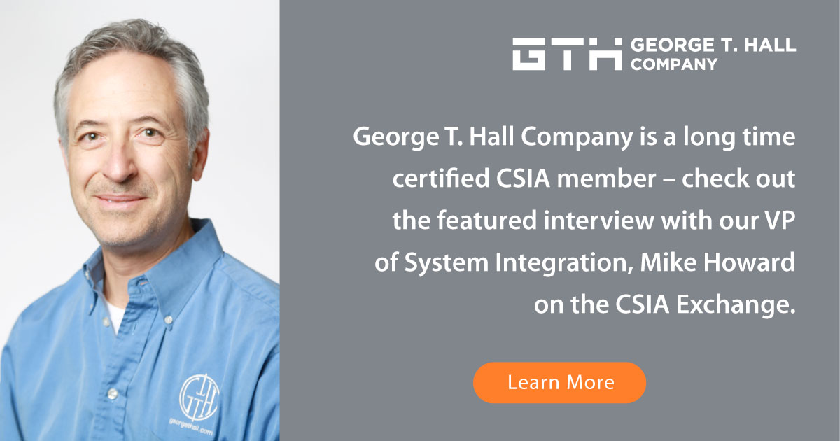 GeorgeTHall's tweet photo. Mike Howard, GTH VP of System Integration celebrates 30yrs with GTH this month. He discusses why he chose a career in control systems &amp; the value of being a certified CSIA member in an interview on the #CSIA Exchange. Read and/or listen to his interview: https://t.co/BjUh5lpe1o https://t.co/N9cxifg6v0